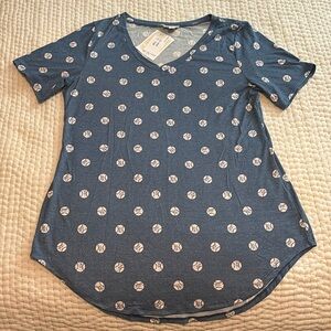 LuLaRoe Iris V-Neck Baseball Top